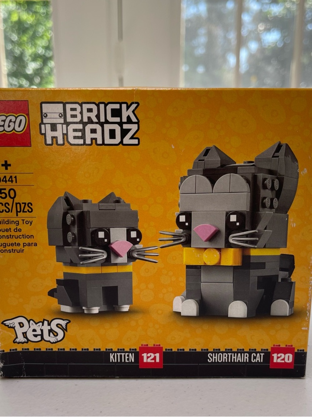 LEGO Brick Headz Pets Kitten & Shorthair Cat 40441 (Retired) NEW In Box 250 Pcs